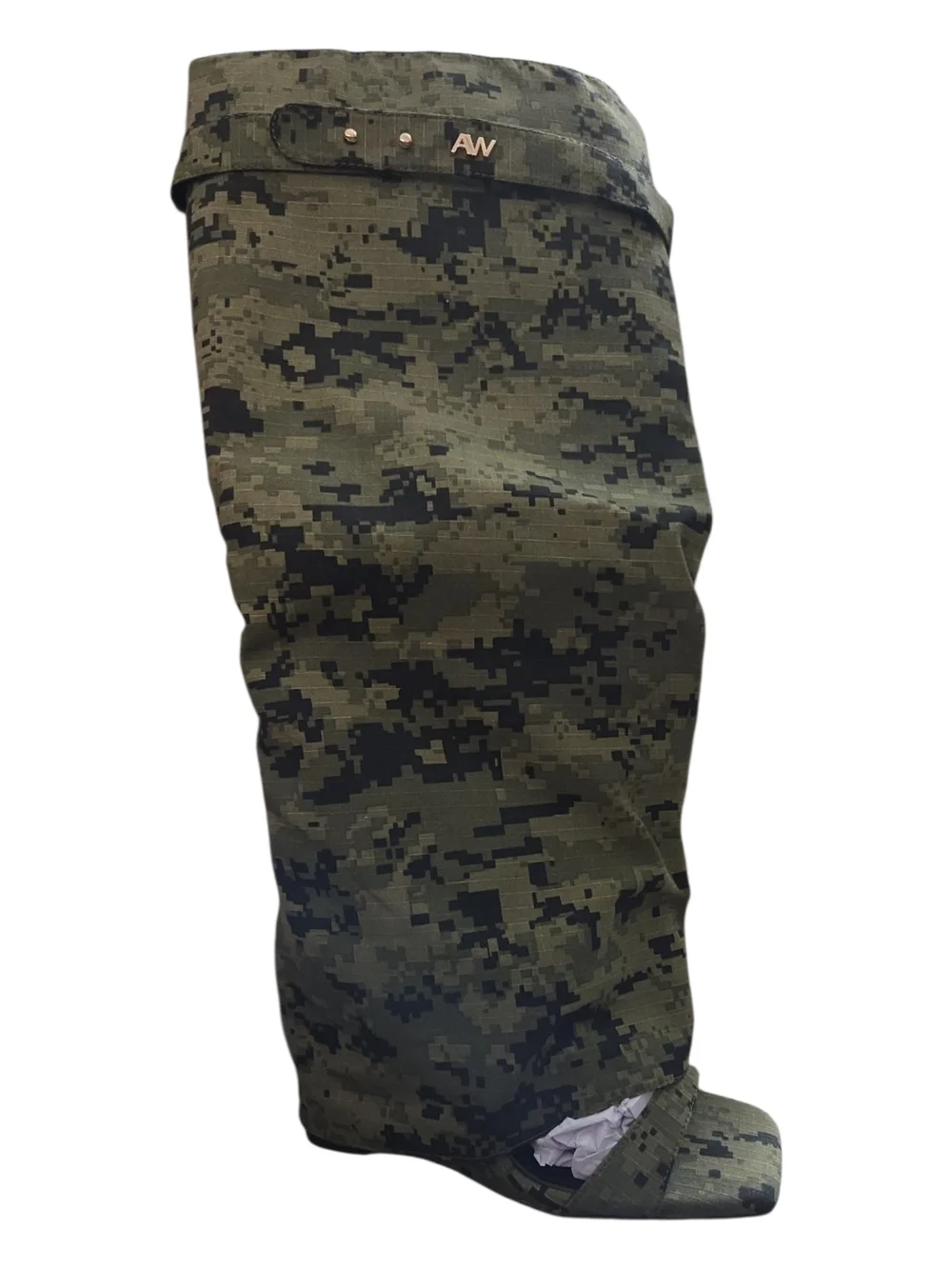 Azalea Wang Women’s Heeled Boots in Digital Olive Camo Size 11 - Picture 4 of 9